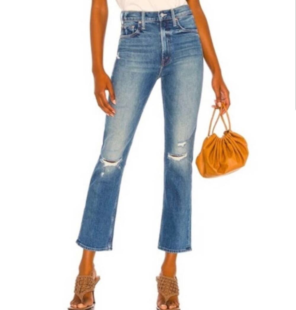 MOTHER SUPERIOR High Waisted Rider Ankle Jeans Far Beyond Sky 25